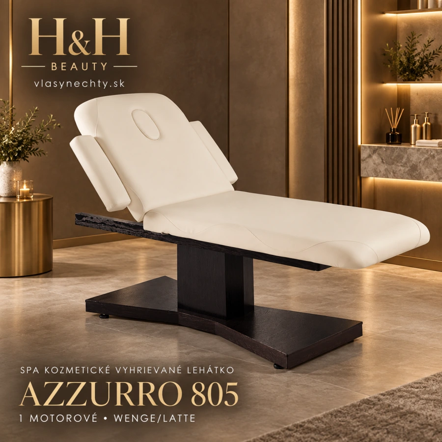 SPA KOZMETICKÉ VYHRIEVANÉ LEHÁTKO AZZURRO 805 1 MOTOROVÉ WENGE/LATTE