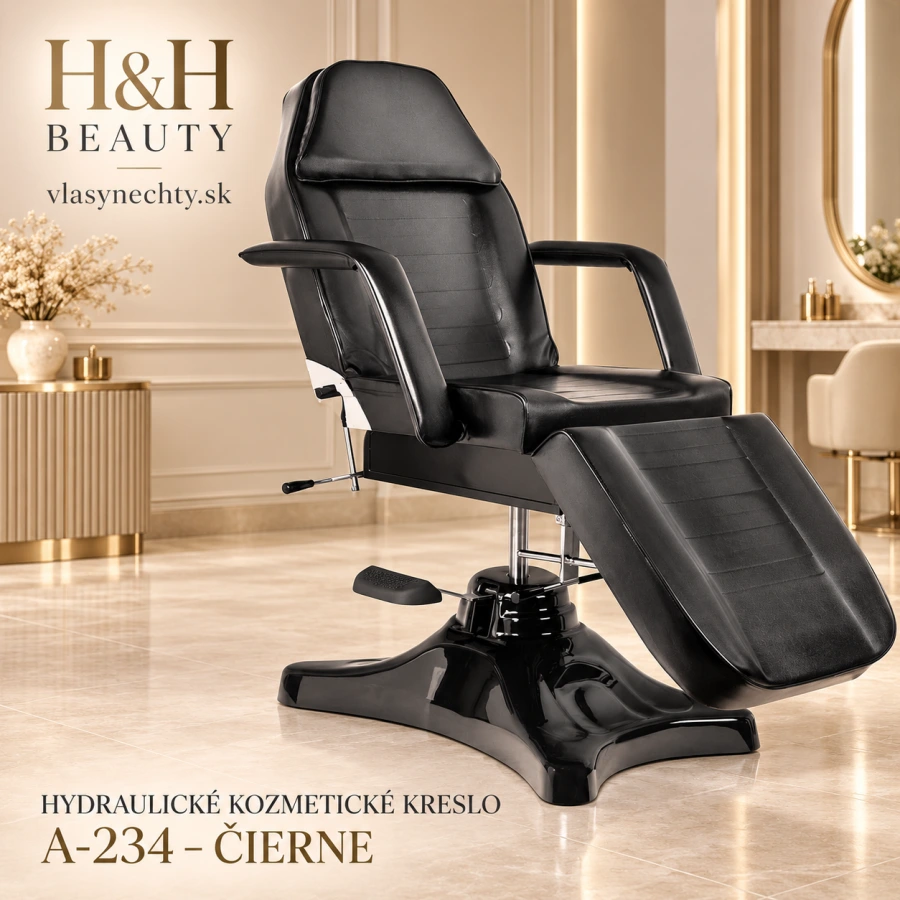 Hydraulické kozmetické kreslo A-234 – čierne