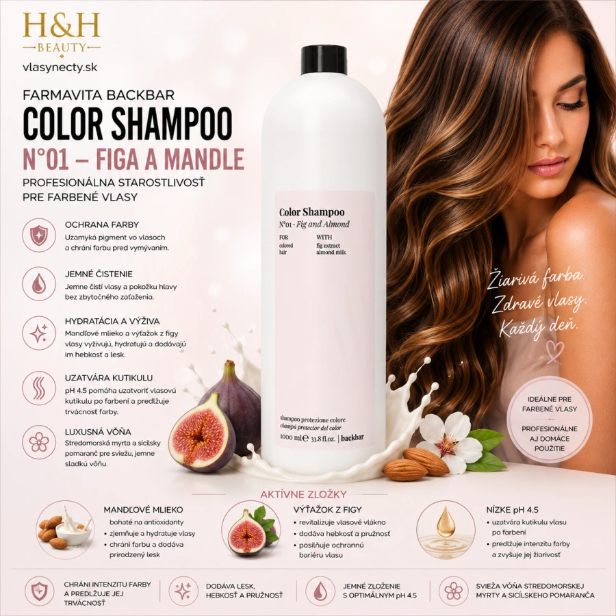 Farmavita BACKBAR COLOR SHAMPOO Č.01 - FIGA A MANDLE 1000ml