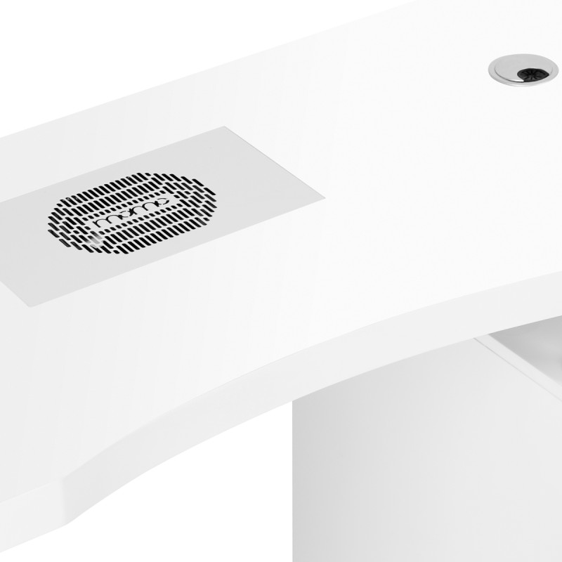 STÔL NA MANIKÚRU S ODSÁVAČKOU BIELY MOMO L03 4