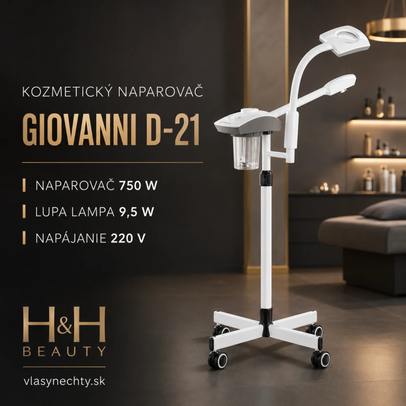 KOZMETICKÝ NAPAROVAČ s lupa lampou Giovanni D-21 biely
