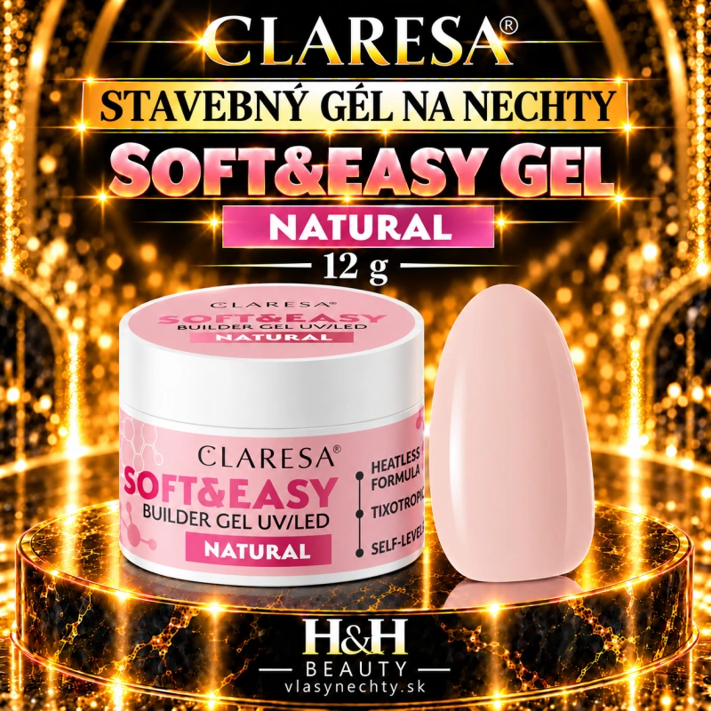 CLARESA STAVEBNÝ GÉL NA NECHTY SOFT&EASY GEL NATURAL 12G