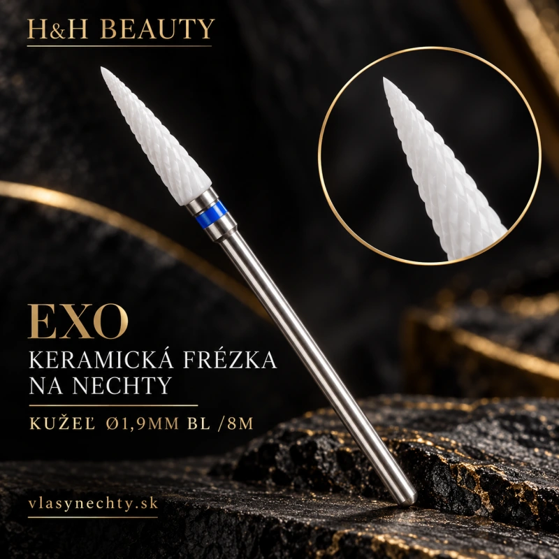 EXO KERAMICKÁ FRÉZKA NA NECHTY KUŽEĽ Ø1,9MM BL /8M