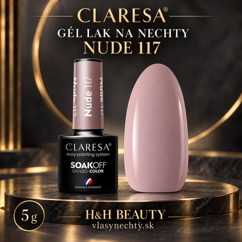 CLARESA GÉL LAK NA NECHTY NUDE 117 - 5g