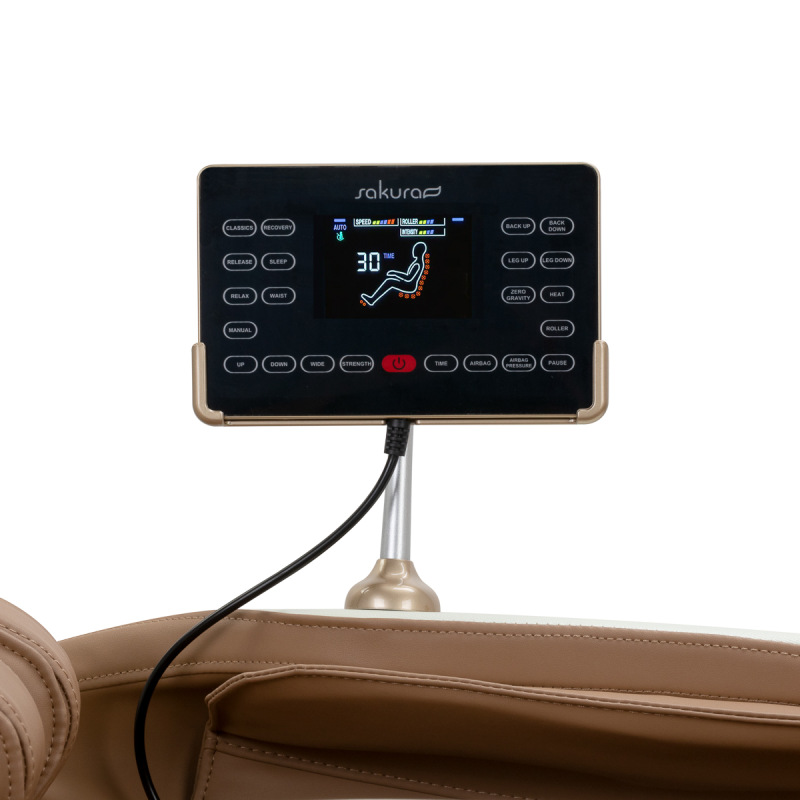 Fotel masujący Sakura Luxury 808 biało beżowy 10