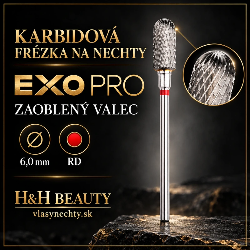 KARBIDOVÁ FRÉZKA NA NECHTY EXO PRO ZAOBLENÝ VALEC 6,0MM RD