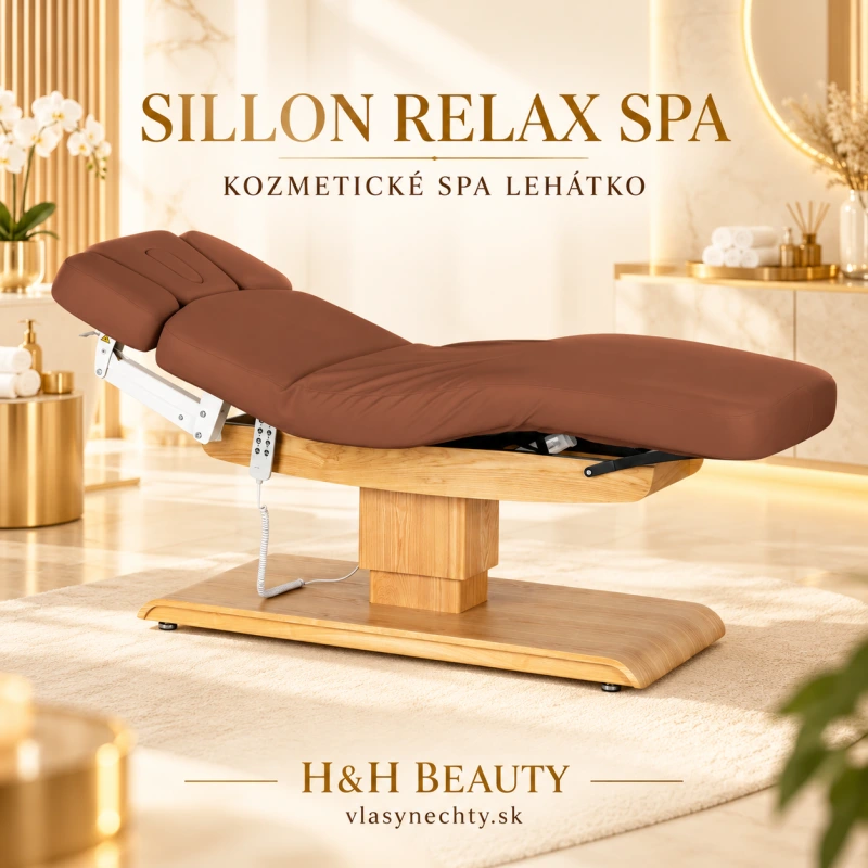 KOZMETICKÉ SPA LEHÁTKO Sillon Relax SPA, hnedé s svetlo hnedou základňou