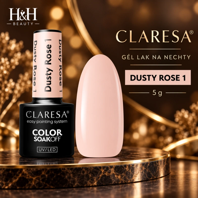 CLARESA GÉL LAK NA NECHTY DUSTY ROSE 1 5G