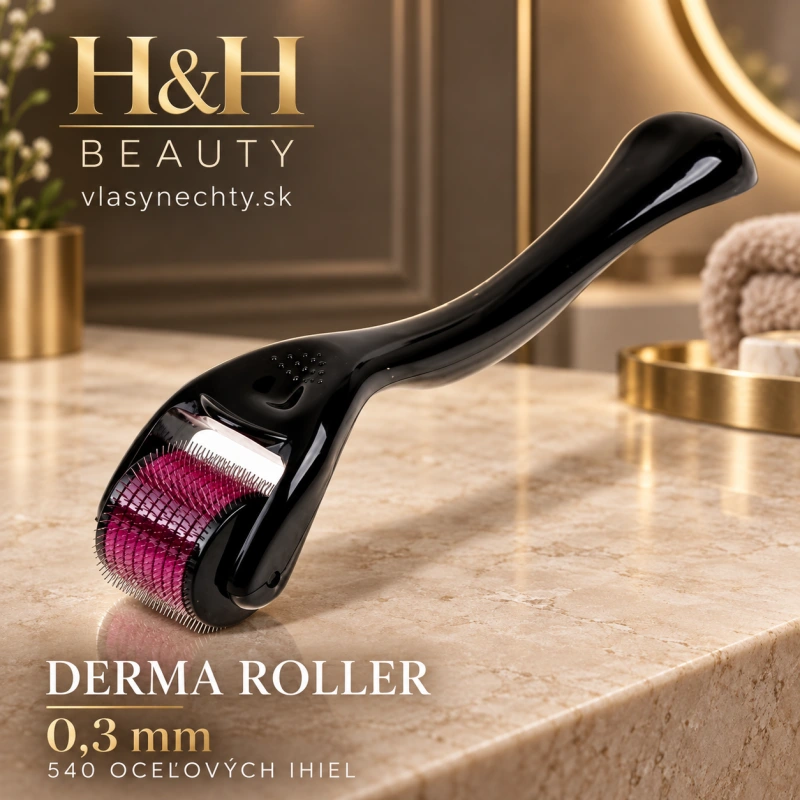 DERMA ROLLER 0,3 mm 540 OCEĽOVÝCH IHIEL