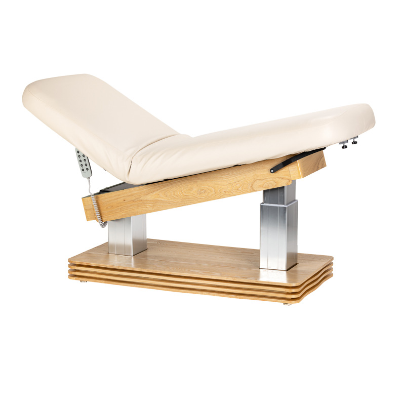 Leżanka SPA Sillon Comfort kremowa z jasnobrązową podstawą 2