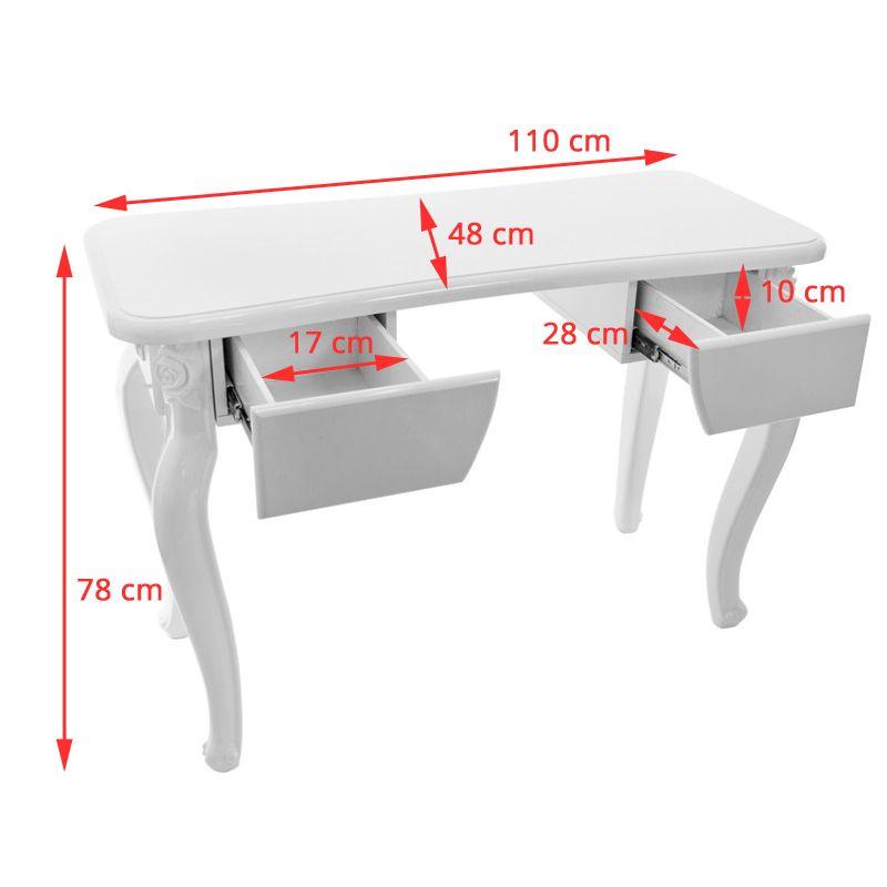 Kozmetický stolík Azzurro Desk Style 2049 biely