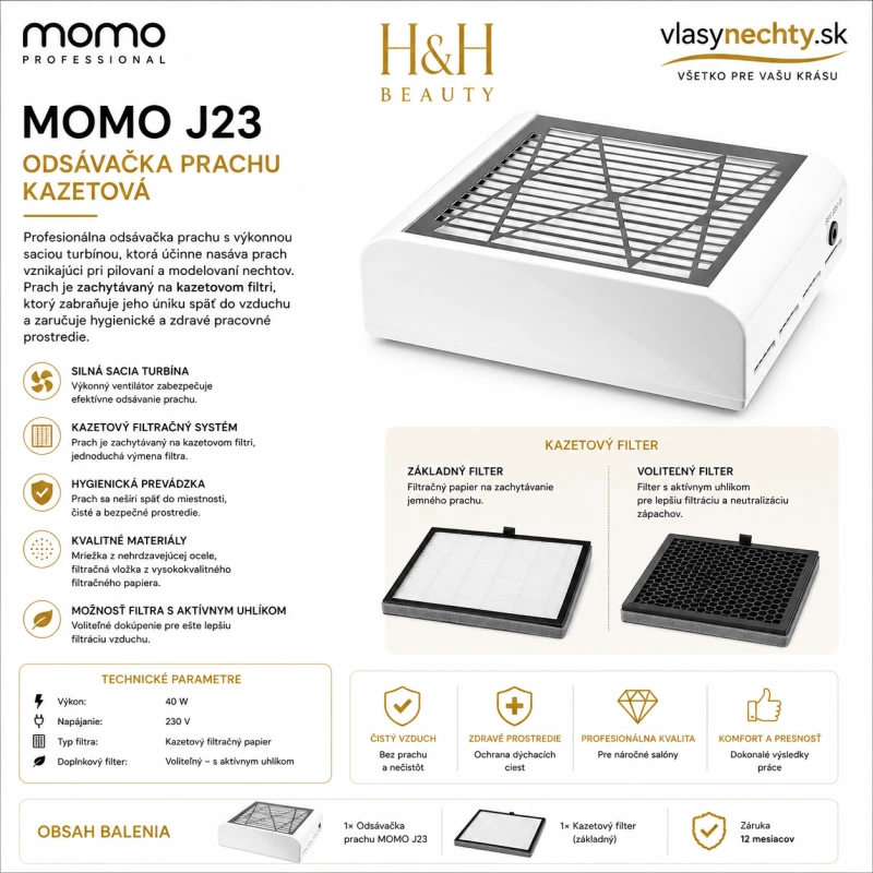 ODSÁVAČKA PRACHU KAZETOVÁ MOMO J23