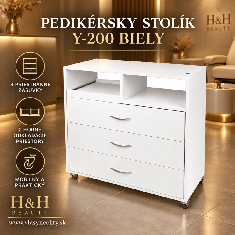 PEDIKÉRSKY STOLÍK Y-200 BIELY