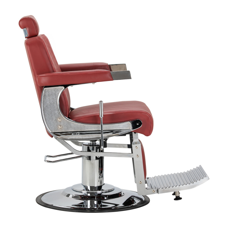 Barberské kreslo Gabbiano Visionerio+ červený chrómový rám 2