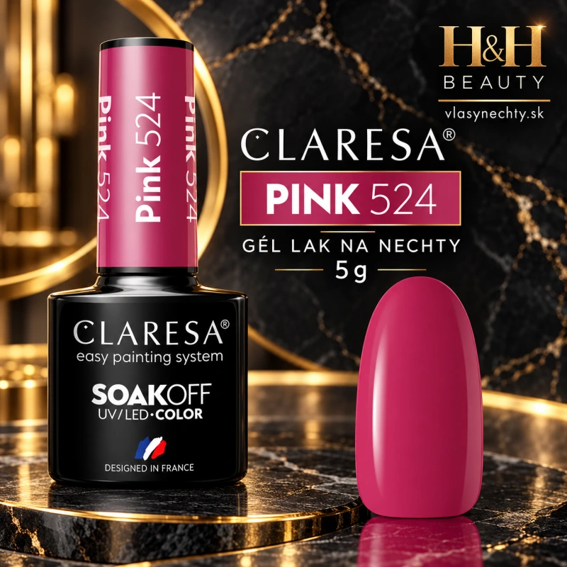 CLARESA GÉL LAK NA NECHTY PINK 524 -5g