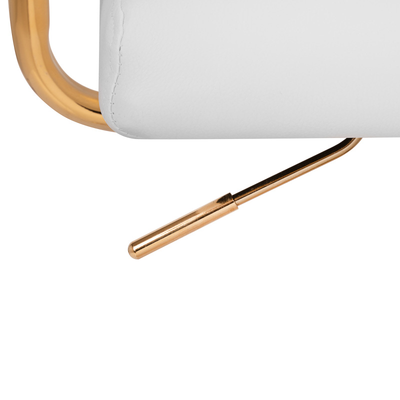 Krzesło Kosmetyczne QS-OF211G złoto kremowo - szare 5