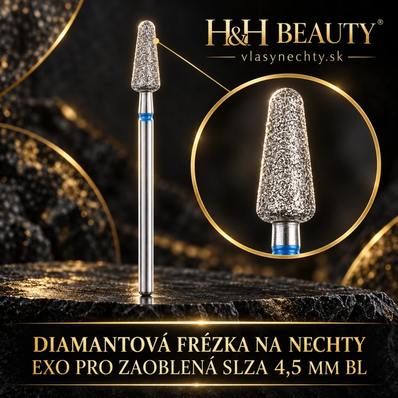 DIAMANTOVÁ FRÉZKA NA NECHTY EXO PRO ZAOBLENÁ SLZA 4,5MM BL