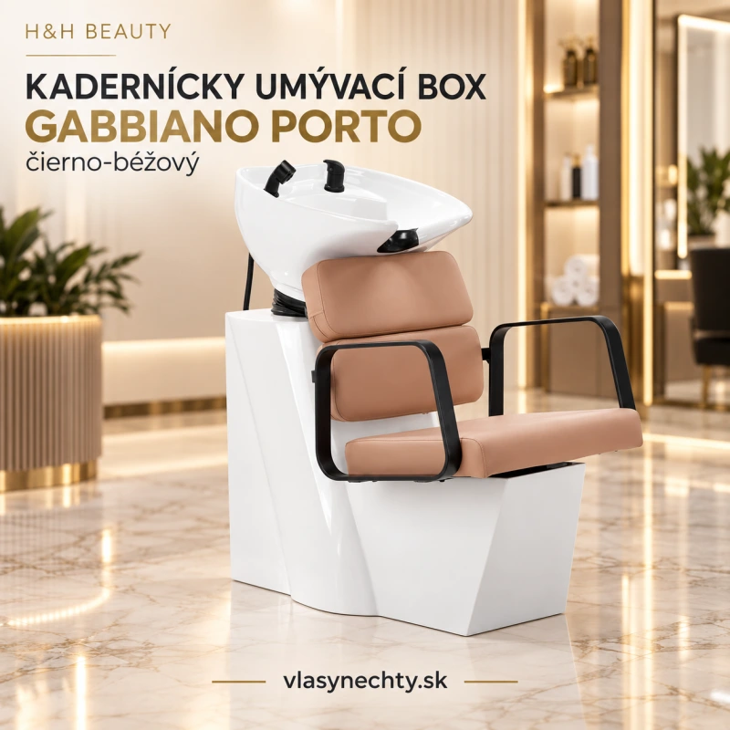 KADERNÍCKY UMÝVACÍ BOX GABBIANO Porto čierno béžový
