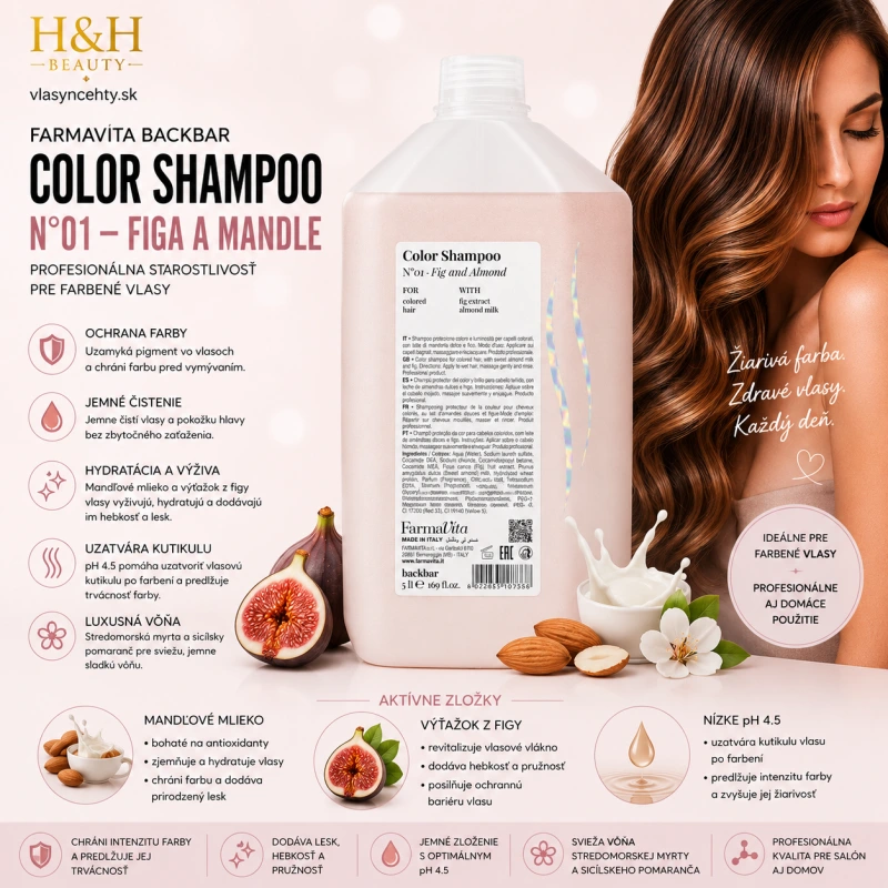 Farmavita BACKBAR COLOR SHAMPOO Č.01 - FIGA A MANDLE 5000ml