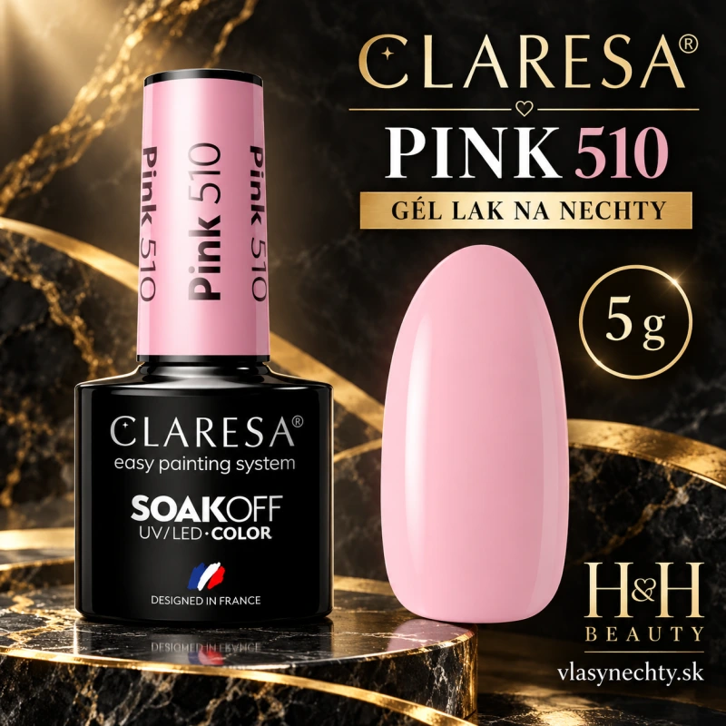CLARESA GÉL LAK NA NECHTY PINK 510 -5g