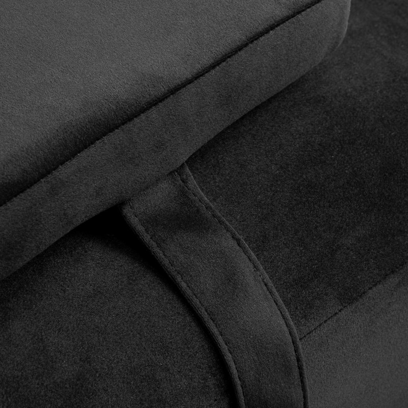 Kozmetické kreslo na riasy Sillon Corona – čierny velúr so zlatou základňou (hydraulické) 5