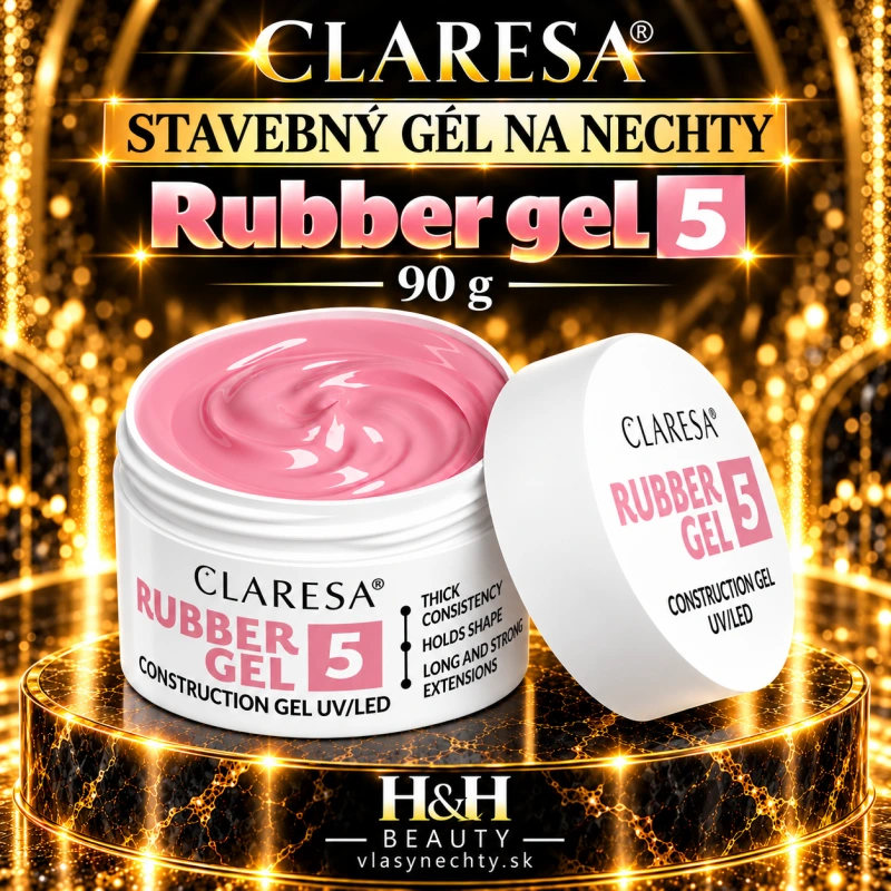 CLARESA STAVEBNÝ GÉL NA NECHTY Rubber gel 5 90g