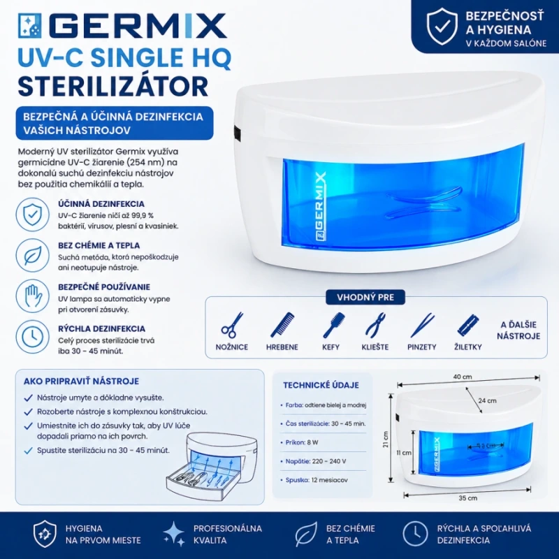 Sterilizátor Germix UV-C Single HQ 9