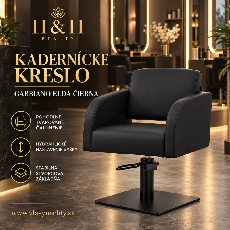 KADERNÍCKE KRESLO GABBIANO Elda, čierna