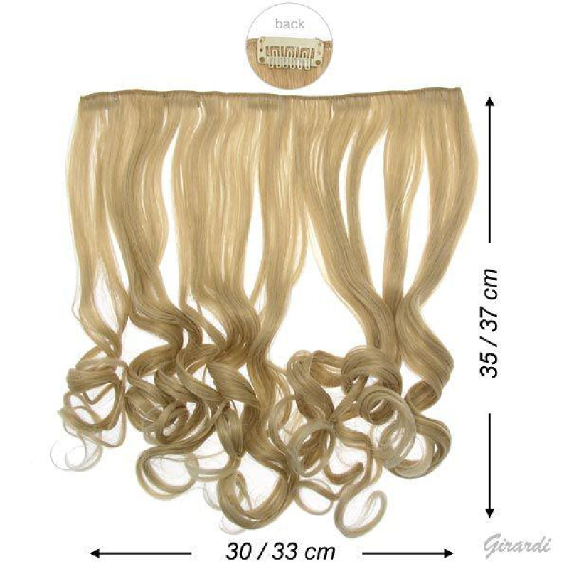 Girardi Clip in vlasy vlnité, 5 klipov extra, farba 1007