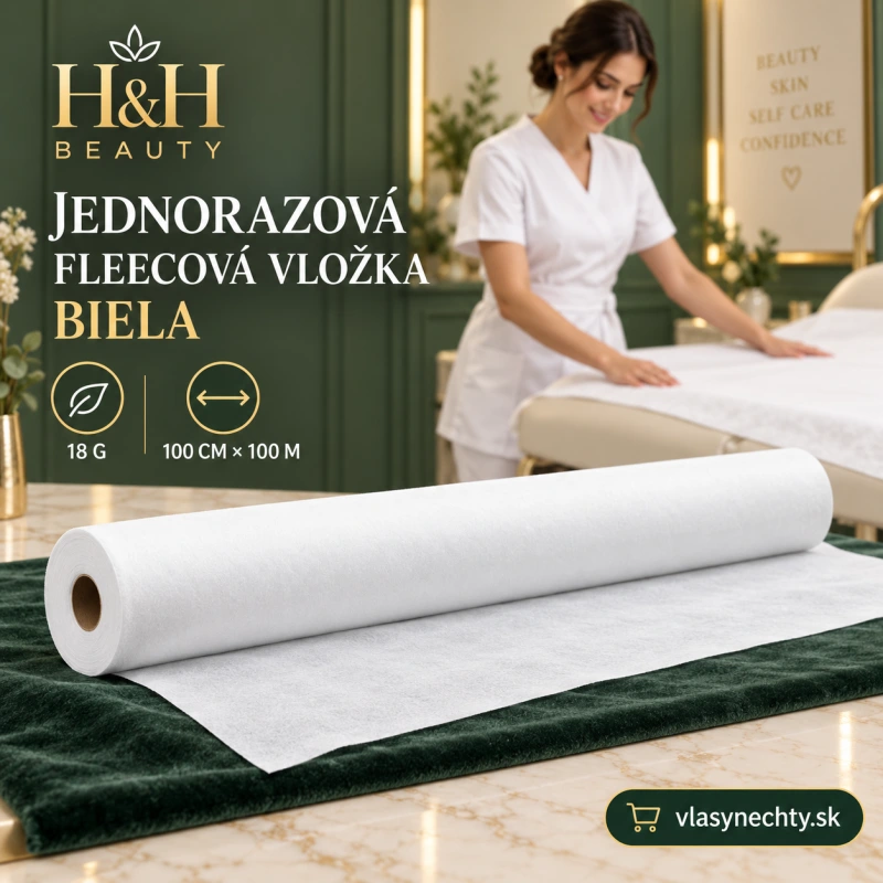 Jednorazová fleecová vložka biela 18g 100cm*100m