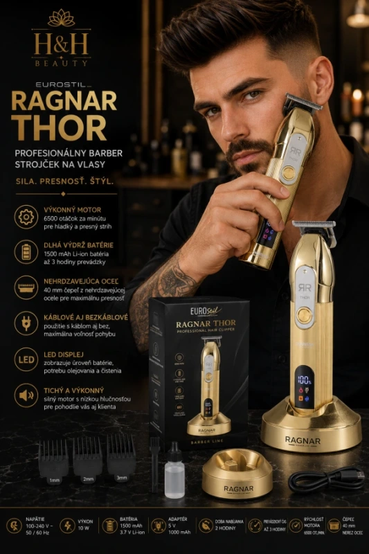 EUROSTIL RAGNAR THOR – Profesionálny barber strojček na vlasy 4