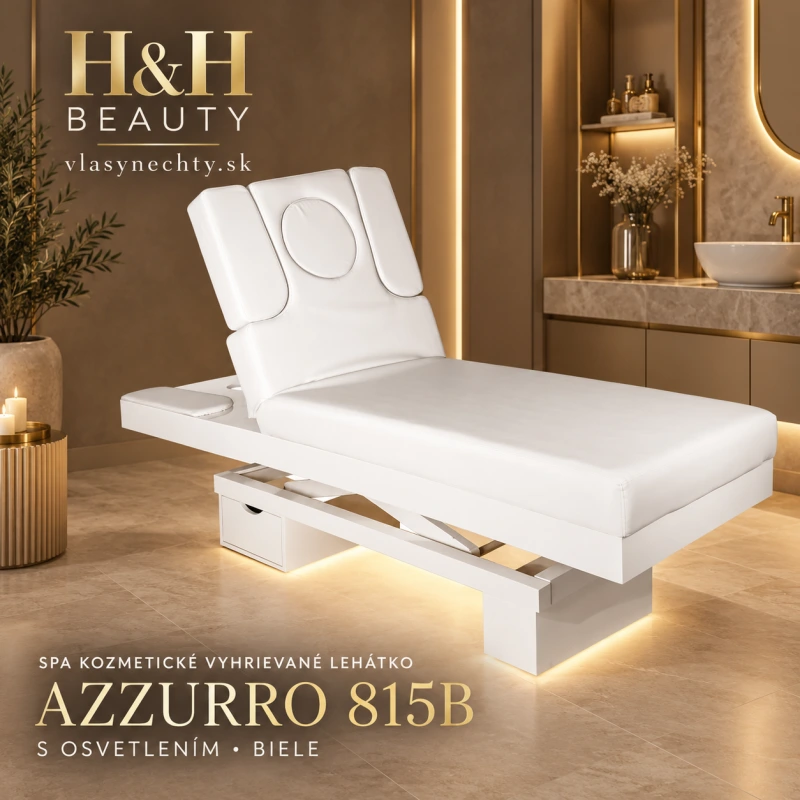 SPA KOZMETICKÉ VYHRIEVANÉ LEHÁTKO AZZURRO 815B S OSVETLENÍM BIELE