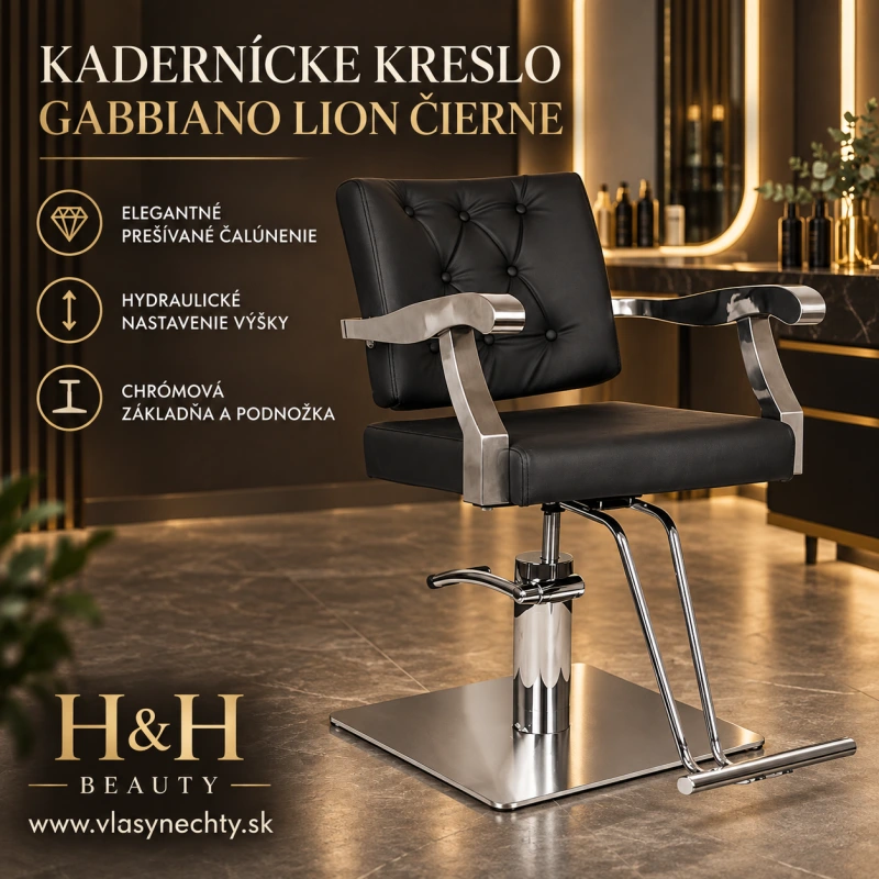 KADERNÍCKE KRESLO GABBIANO LION ČIERNE
