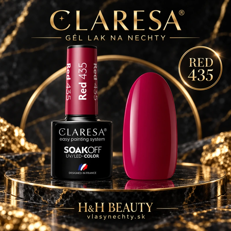 CLARESA GÉL LAK NA NECHTY RED 435 -5g