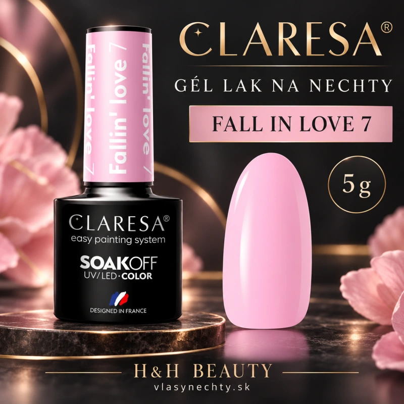 CLARESA GÉL LAK NA NECHTY FALLIN"LOVE 7 - 5 g