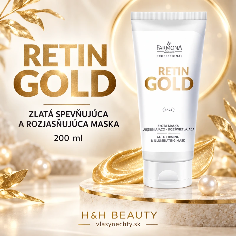 FARMONA RETIN GOLD Zlatá spevňujúca a rozjasňujúca maska na tvár 200ml