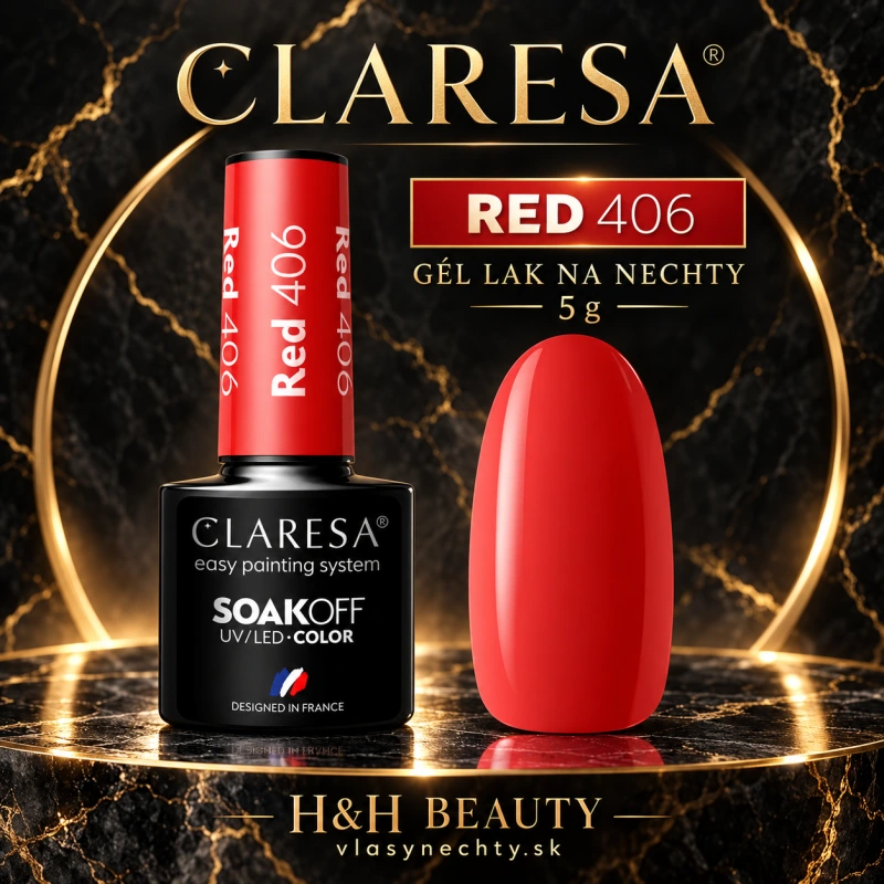CLARESA GÉL LAK NA NECHTY RED 406 5g
