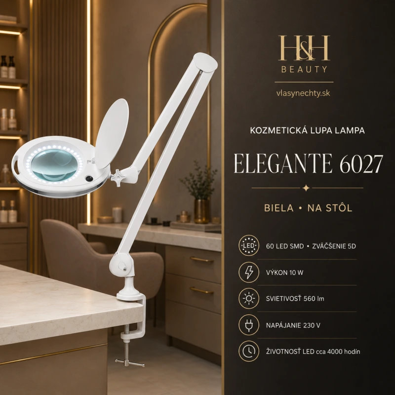 KOZMETICKÁ LUPA LAMPA ELEGANTE 6027 60 LED SMD 5D NA STÔL