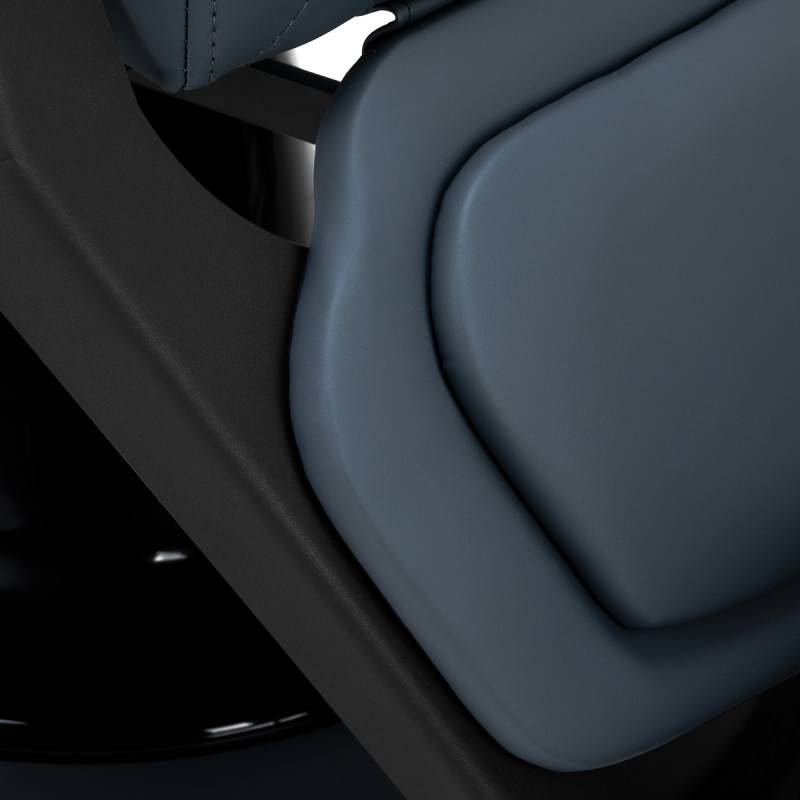 BARBERSKE KRESLO GABBIANO s čiernym rámom Graphite 12