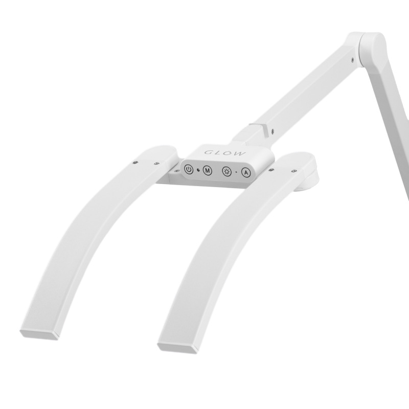 Lampa na manikúru Glow L05, ohnutá pre stolovú dosku, biela 3