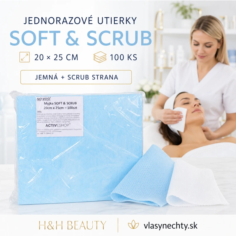 JEDNORÁZOVÉ UTIERKY 100 KS. SOFT&SCRUB 20X25CM 2