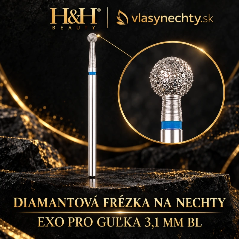 DIAMANTOVÁ FRÉZKA NA NECHTY EXO PRO GUĽKA 3,1MM BL
