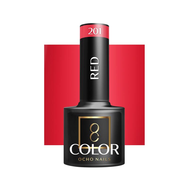 OCHO NAILS HYBRIDNÝ LAK NA NECHTY red 201 -5 g