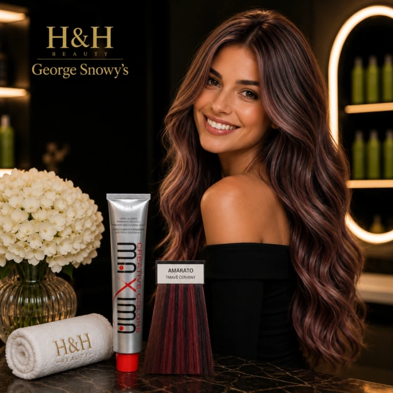 MAXIMA Farebný melír HAIR COLOR Amaranto – vínovo červená 100 ml 2