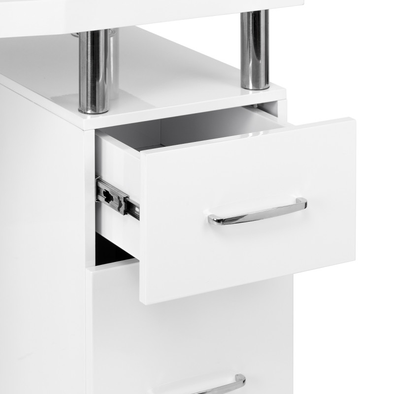 STÔL NA MANIKÚRU S ODSÁVAČKOU BIELY MOMO L03 5