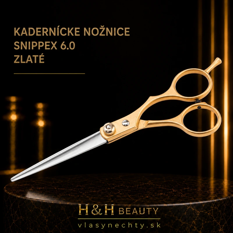 KADERNÍCKE NOŽNICE SNIPPEX 6.0 ZLATÉ