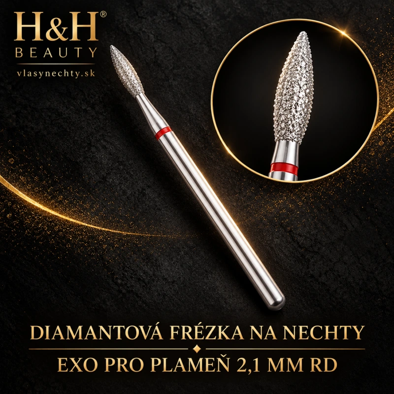 DIAMANTOVÁ FRÉZKA NA NECHTY EXO PRO PLAMEŇ 2,1MM RD