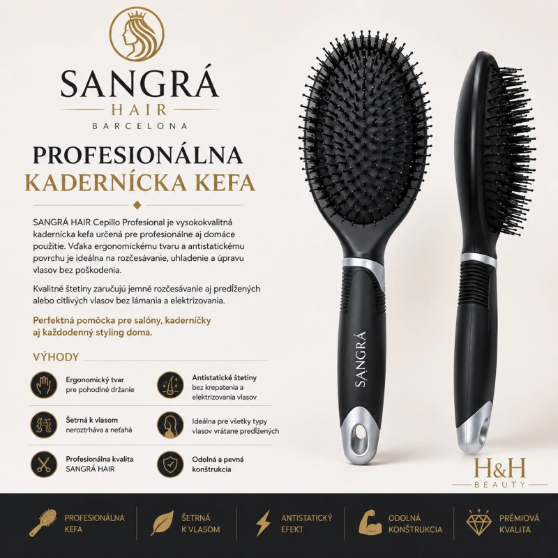 KADERNÍCKA KEFA SANGRA HAIR CEPILLO - profesionálna
