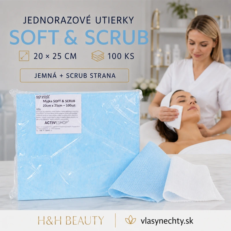 JEDNORÁZOVÉ UTIERKY 100 KS. SOFT&SCRUB 20X25CM