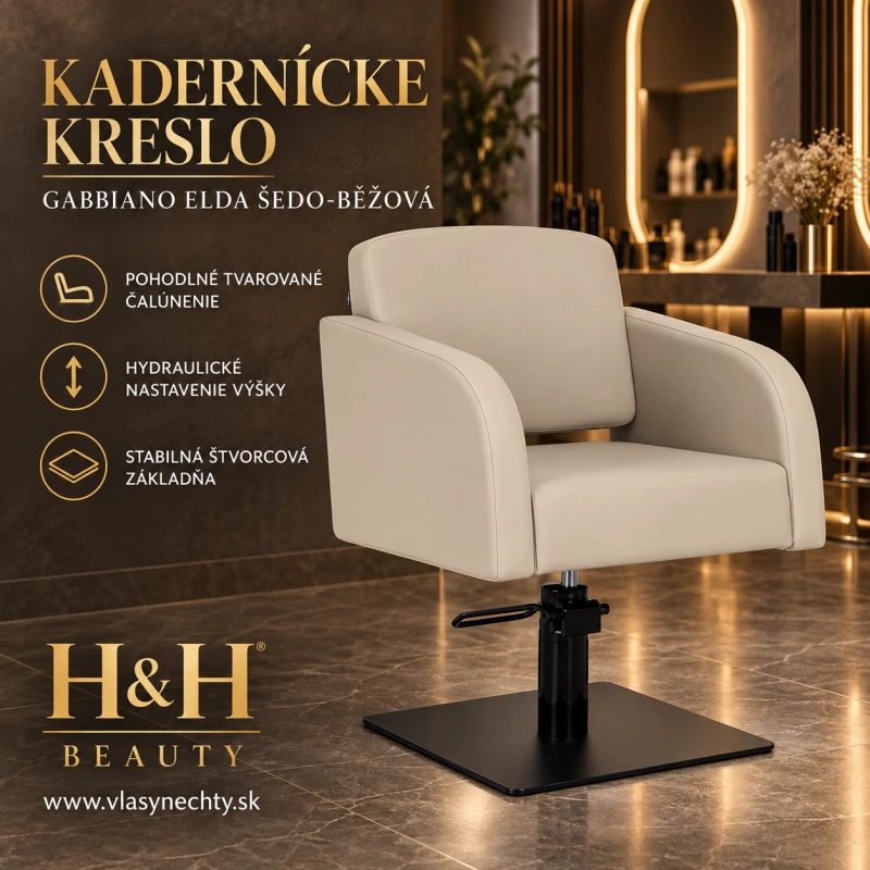 KADERNÍCKE KRESLO GABBIANO Elda, šedo-béžová